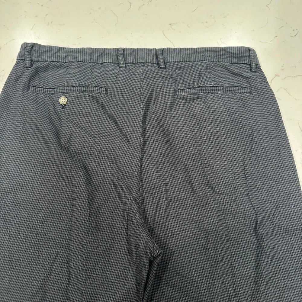 Old Navy Men 36x30 Slim Built-In Flex Houndstooth Pants Charcoal Grey Black